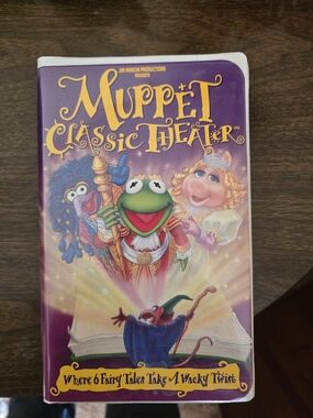 Vintage Muppet Classic Theater VHS - Purple Cover Featuring Kermit & Miss Piggy